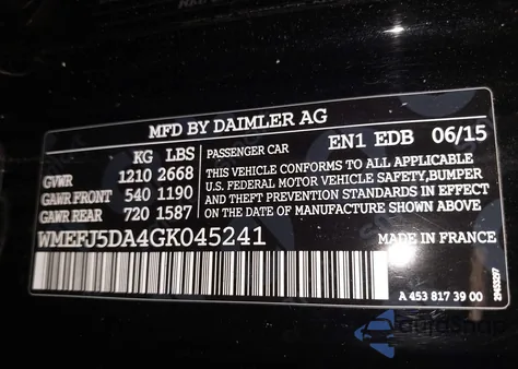 2016 Smart Fortwo Passion/Prime/Proxy/Pure z USA, uszkodzony, nr VIN WMEFJ5DA4GK045241